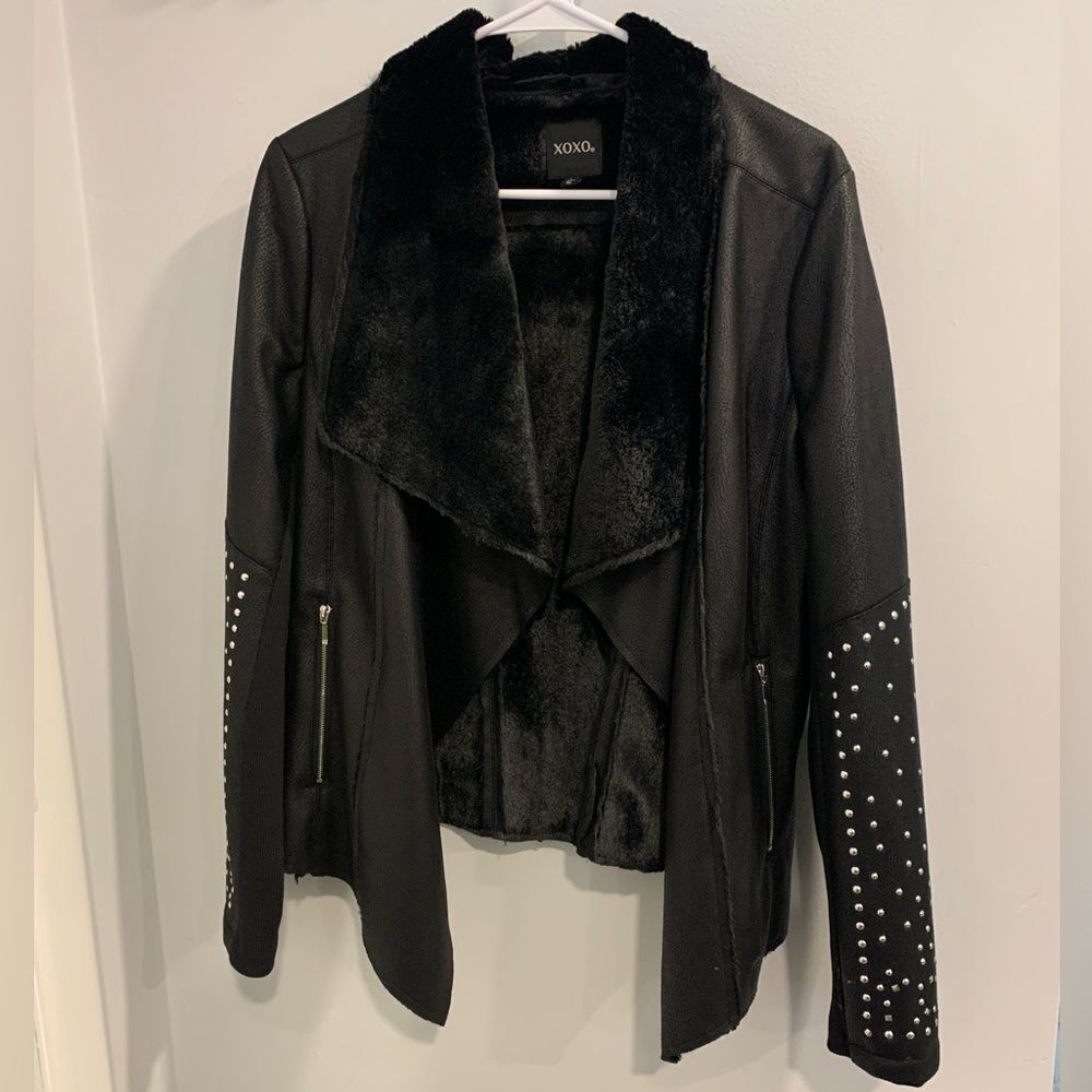 XOXO Black Studded Women's Jacket